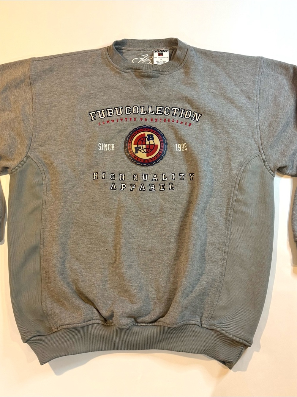 Vintage 90s FUBU collection High Quality Apparel Crewneck Sweater Sz XL